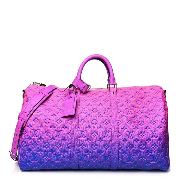 Louis Vuitton Handbags - LOUIS VUITTON Taurillon Illusion Keepall 50 Bandouliere pink LV bag Virgil Abloh